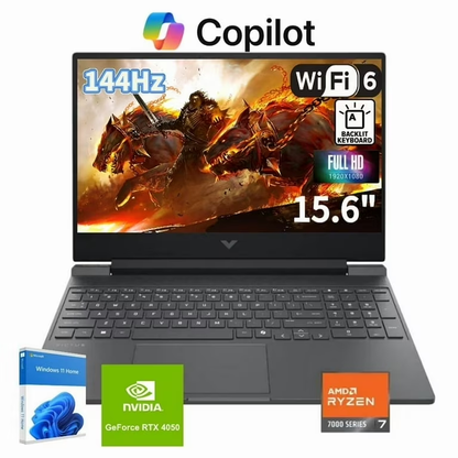 HP Victus 15.6" Gaming Laptop | Ryzen 7 7445HS | 16GB DDR5 | 512GB Gen4 SSD | RTX 4050 6GB | FHD 144Hz IPS