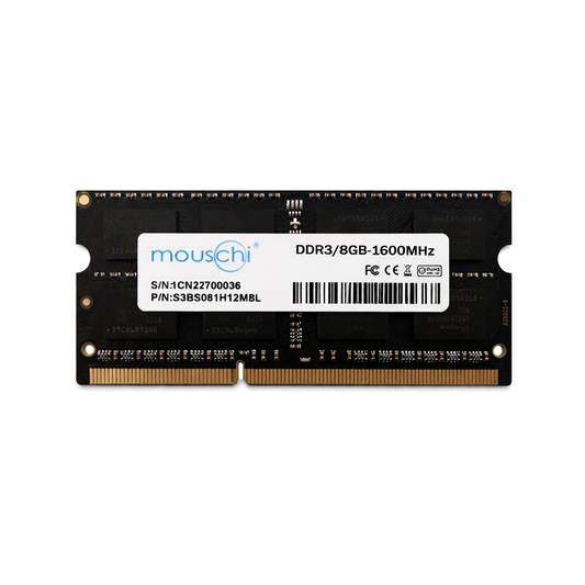Mouschi 8GB DDR3 1600MHz Laptop SO-DIMM RAM (PC3-12800, 204-Pin) - S3BS081H12M8L