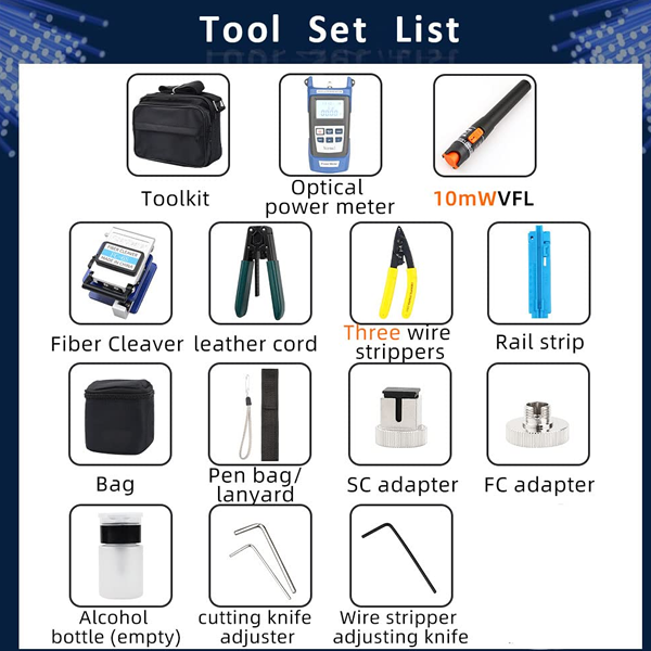 COMPTYCO FTTH Fiber Tool Kit – FC-6S Cleaver, Optical Power Meter & VFL