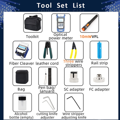 COMPTYCO FTTH Fiber Tool Kit – FC-6S Cleaver, Optical Power Meter & VFL
