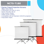 NCTS T180 Tripod Projection Screen 180 × 180 cm