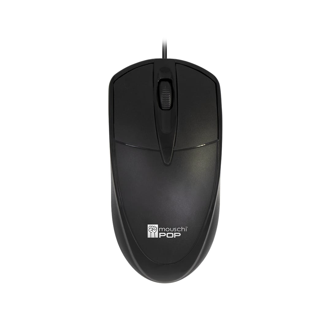 Mouschi POP Wired USB Optical Mouse - Black