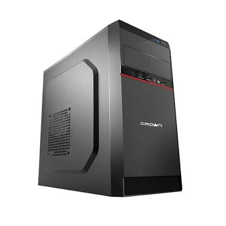 Crown Micro CMC-411 Mini Tower PC Case with Power Supply – Black