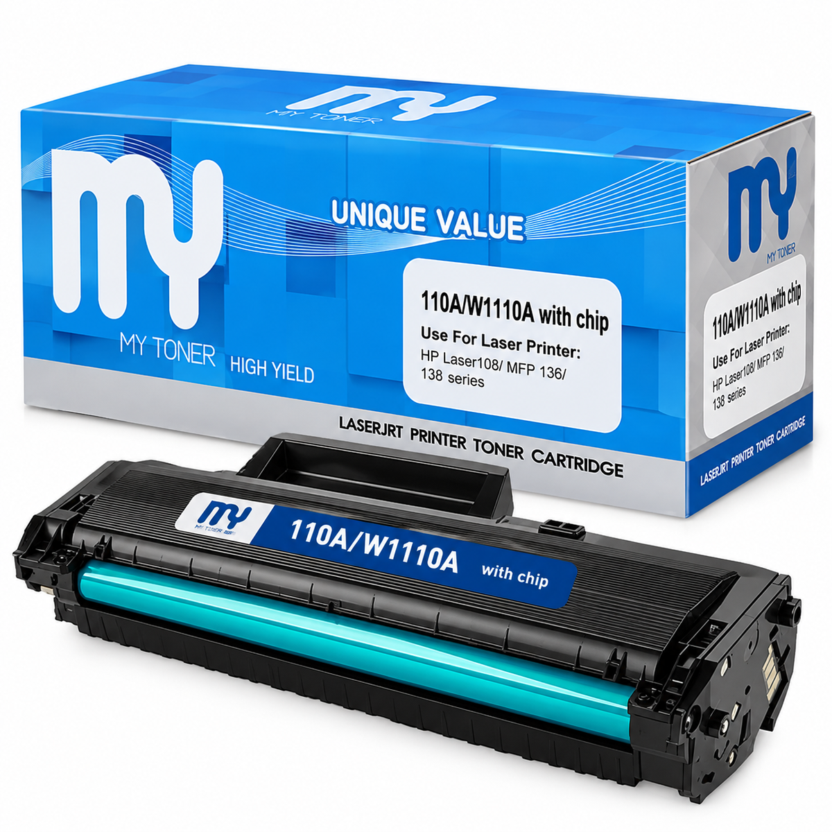 HP 110A / W1110A Compatible Black Toner Cartridge with Chip