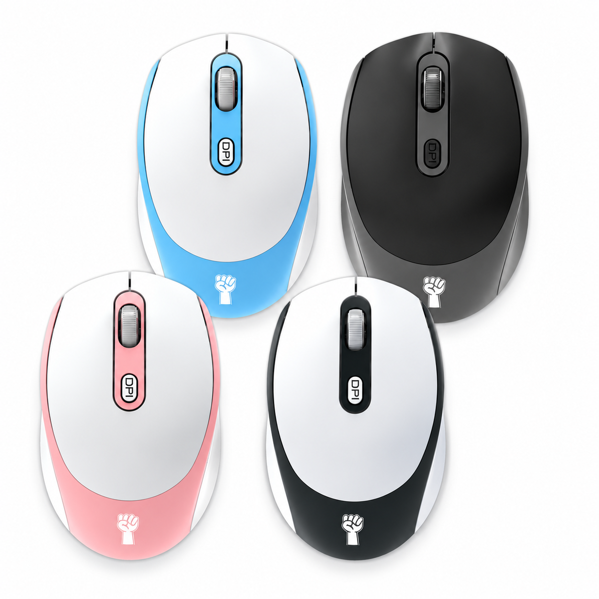 Mouschi POP Wireless M3 Silent Optical Mouse – 2.4GHz, 1600 DPI