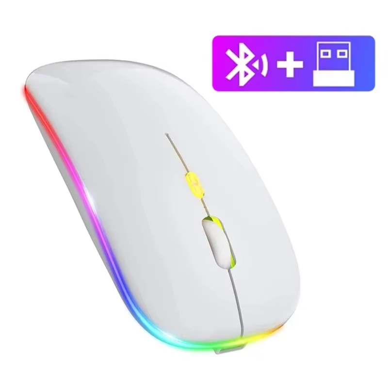 Dell W10 RGB Rechargeable Dual-Mode Bluetooth & 2.4GHz Wireless Slim Mouse