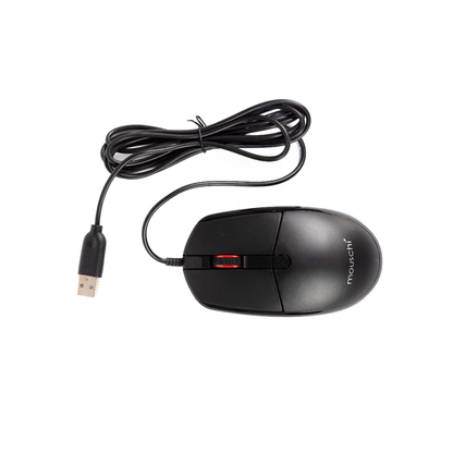 Mouschi Heavy-Duty Wired USB 2.0 Optical Mouse – Adjustable 1000/1200/1600 DPI, 1.8m Cable