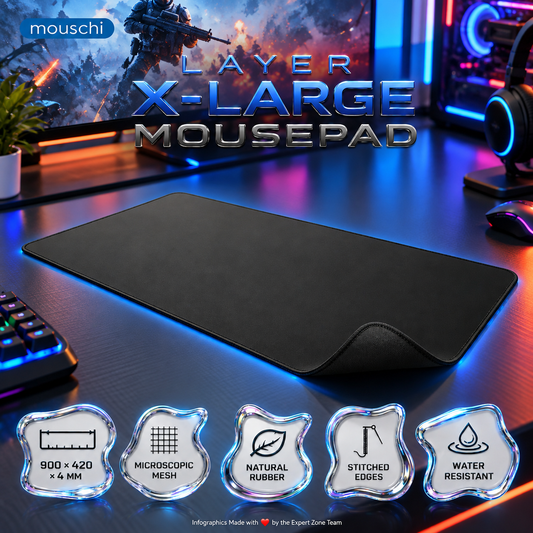 Mouschi LAYER XL Mouse Pad – 900 × 420 × 4 mm