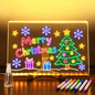 Acrylic Glow Dry Erase Note Board - Light-Up Message & Drawing Display