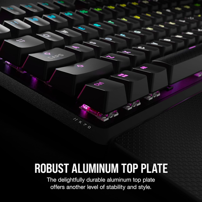 CORSAIR K70 CORE RGB Mechanical Wired Gaming Keyboard – MLX Red, Palm Rest, French FR – Pre-Owned Like New