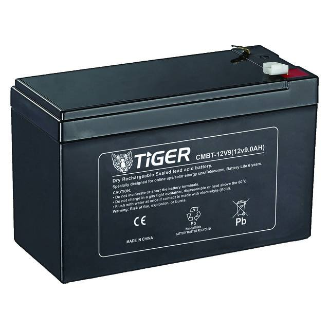 TIGER T-12V9 12V 9Ah Rechargeable Sealed Lead-Acid AGM Battery