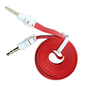 lebbuy 1-meter red flat 3.5mm male-to-male stereo AUX audio cable with white connectors