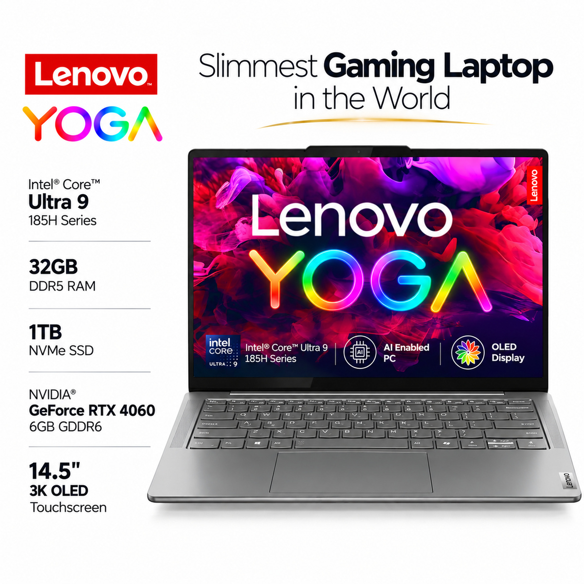 Lenovo Yoga Pro 7 14IMH9 – Core Ultra 9, RTX 4060, 32GB RAM, 1TB SSD – Open Box