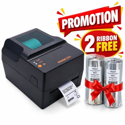 RONGTA RP400H Thermal Transfer Barcode Label Printer  Width 115 mm – USB, Ethernet, Serial, Parallel