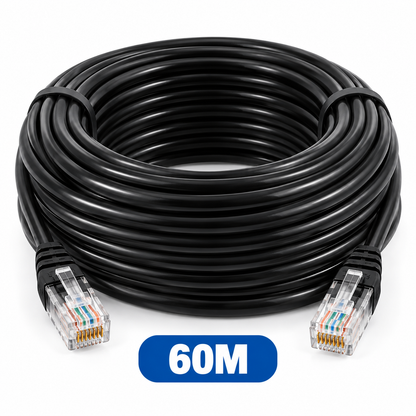 RJ45 Ethernet LAN Network Cable – Ready Made, Plug & Play – 0.5M, 1M, 2M, 3M, 5M, 10M, 15M, 20M, 30M, 40M, 60M