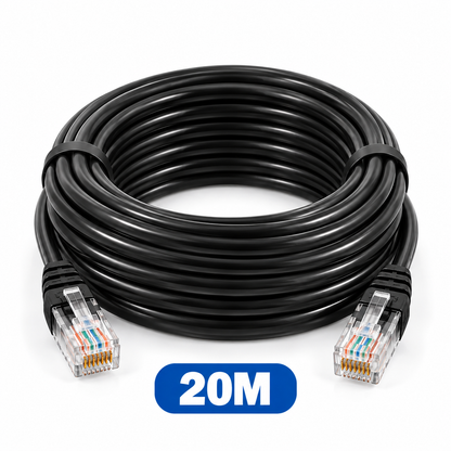 RJ45 Ethernet LAN Network Cable – Ready Made, Plug & Play – 0.5M, 1M, 2M, 3M, 5M, 10M, 15M, 20M, 30M, 40M, 60M