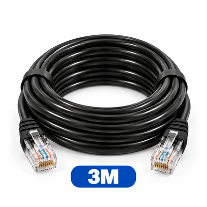 RJ45 Ethernet LAN Network Cable – Ready Made, Plug & Play – 0.5M, 1M, 2M, 3M, 5M, 10M, 15M, 20M, 30M, 40M, 60M
