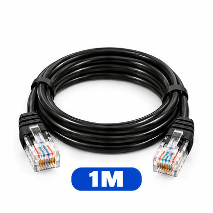 RJ45 Ethernet LAN Network Cable – Ready Made, Plug & Play – 0.5M, 1M, 2M, 3M, 5M, 10M, 15M, 20M, 30M, 40M, 60M