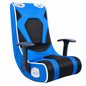 Rocker Gaming Chair with Armrests – Blue & Black, Built-in Speakers, Foldable