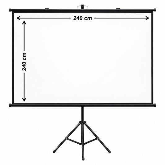 INVO Tripod Projector Screen 240 × 240 cm – Matte White