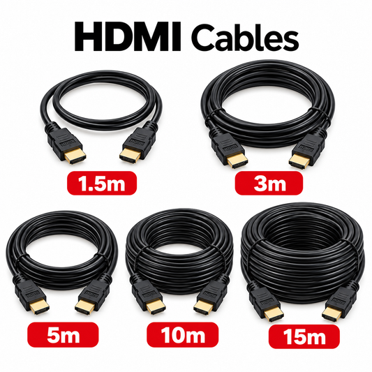 HDMI to HDMI Cable – Male to Male, Full HD 1080p – Black