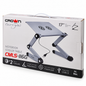 CROWN Micro CMLS-II6G Adjustable Laptop Cooling Stand Table with Dual USB Fans, Aluminum Foldable Height & Angle Adjustable Notebook Desk, Up to 17 Inch
