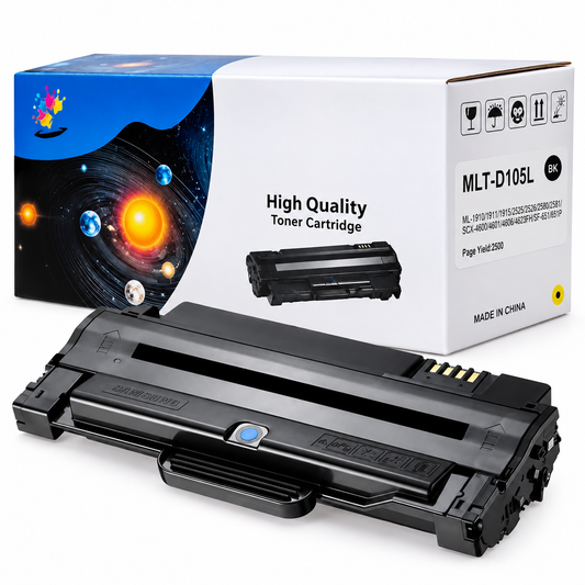 Samsung MLT-D105L Compatible Black Toner Cartridge – ML-1910/1911/1915/2525/2526/2580/2581, SCX-4600/4601/4606/4623FH, SF-651/651P – 2,500 Pages