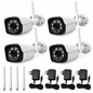 Bullet IP camera with night vision JRC 633H2 /FHD A 1080P 3.6mm Lens CCTV DVR Surveillance System IP66 Weatherproof Outdoor Security Bullet Camera with 6 LED Array, Support Night Vision(Black)