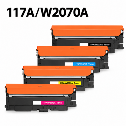 117A W2070A / W2071A / W2072A / W2073A Compatible HP Color Laser Toner Cartridges – Black, Cyan, Yellow, Magenta