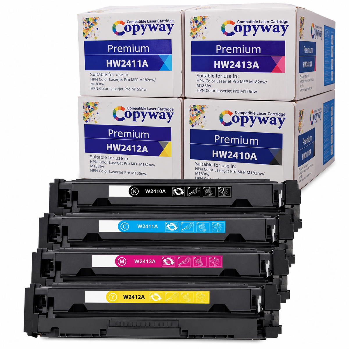 W2410A / W2411A / W2412A / W2413A (216A) Compatible HP Color LaserJet Toner Cartridge – Black, Cyan, Yellow, Magenta