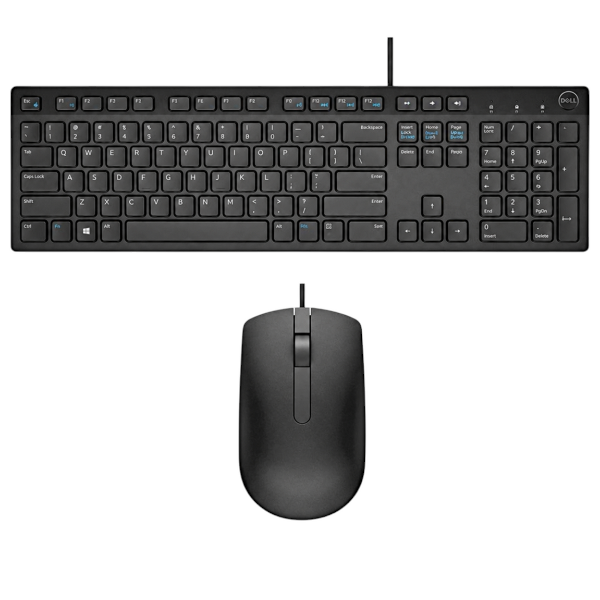 Dell KB216 Wired USB Keyboard and Mouse Combo – Full-Size Keyboard, USB Plug-and-Play, Black