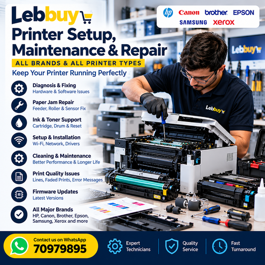 Lebbuy printer setup, maintenance, and repair service