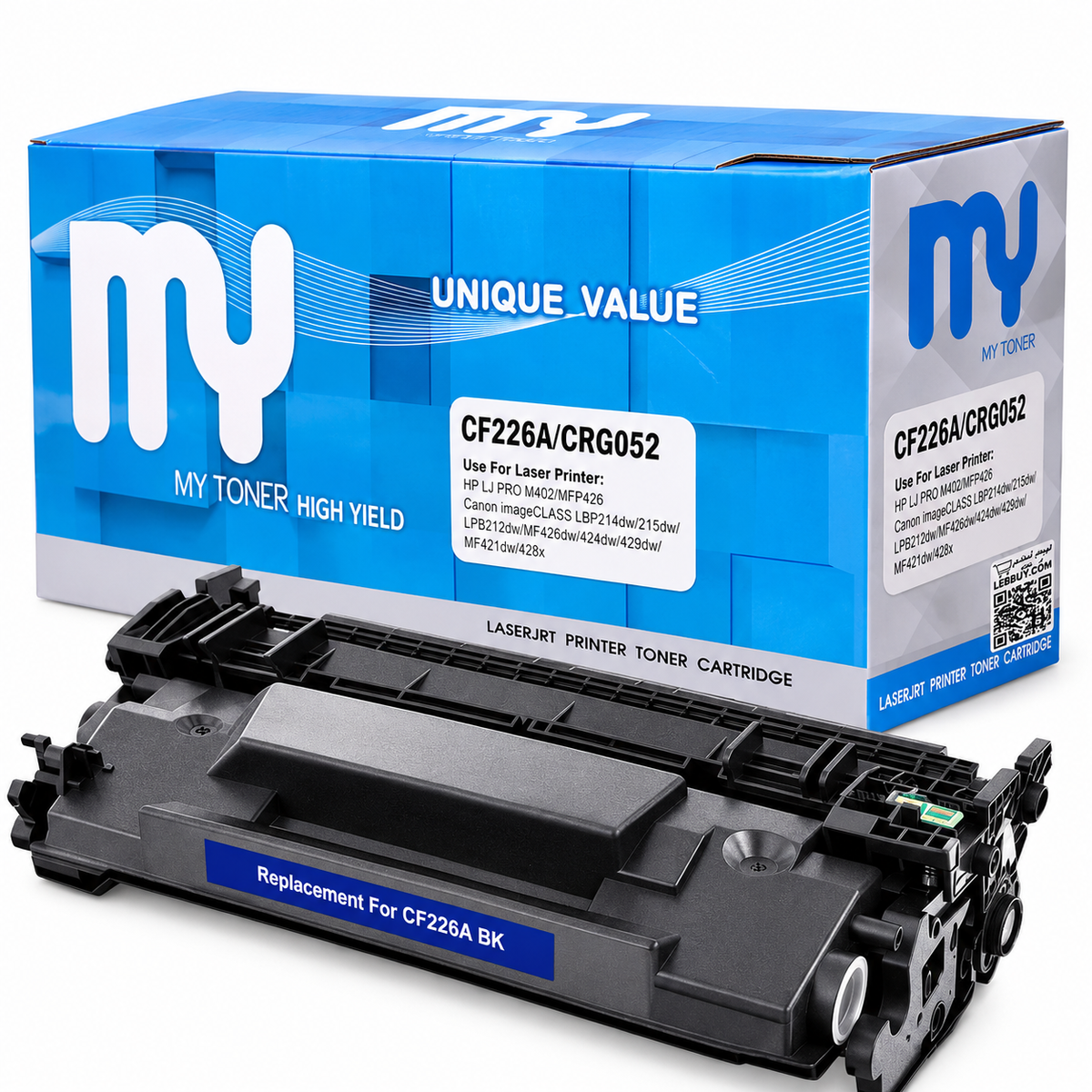 HP 26A CF226A / Canon 052 CRG052 Compatible Black Laser Toner Cartridge – LaserJet Pro M402 M426 & Canon imageCLASS LBP214dw LBP215dw MF426dw MF429dw