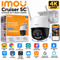 IMOU Cruiser 8MP 4K Ultra HD   SC IPC-K7CN  Outdoor Wi-Fi PTZ Security Camera – Full-Color Night Vision, AI Smart Tracking, Auto Cruise, PoE, Two-Way Audio, Red-Blue Warning Lights & Weatherproof Design
