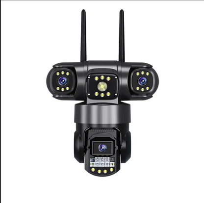 V380 SC28-W WiFi Smart Security Camera – Multi-Lens Outdoor PTZ CCTV Camera, Motion Detection, Night Vision, Two-Way Audio, V380 Pro App