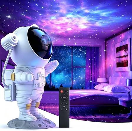Astronaut Star Light Projector – Colorful Nebula Galaxy LED Night Light, Space Astronaut Room Decor, USB 5V 2A