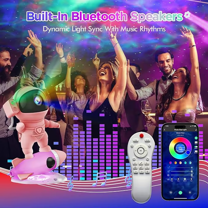 Astronaut Star Light Projector – Colorful Nebula Galaxy LED Night Light, Space Astronaut Room Decor, USB 5V 2A