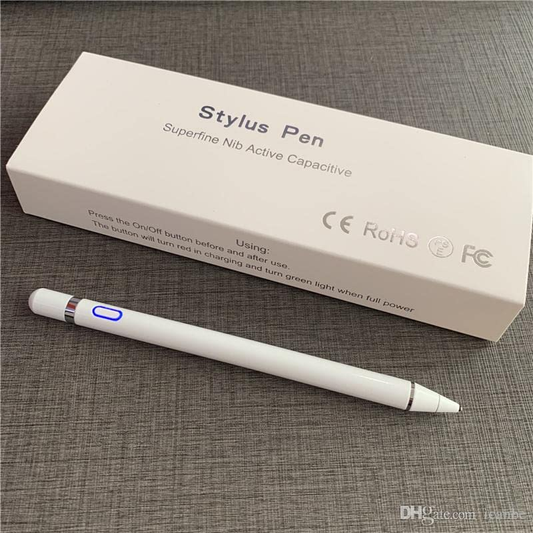 Active Capacitive Stylus Pen – Superfine Nib, Rechargeable Touchscreen Pen with On/Off Button
