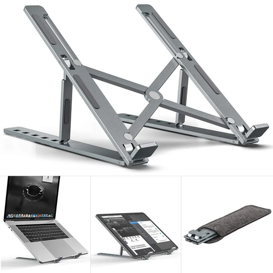Laptop Stand – Creative Folding Storage Bracket, Adjustable 7-Level Height, Foldable Portable Laptop Riser