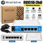 MikroTik RB951Ui-2HnD Wireless Router – 2.4GHz WiFi, 5× 10/100 Ethernet Ports, 600MHz CPU, 128MB RAM, USB & PoE Out, RouterOS Level 4