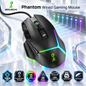Mouschi Phantom RGB Wired Gaming Mouse – 12800 DPI, 11 Programmable Buttons, 13 RGB Modes, 1.8m Braided Cable