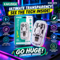 KAKUSIGA KSC-874 4D Silent Wireless Mouse – Transparent Design, Bluetooth + 2.4GHz USB, Rechargeable, 800/1200/1600 DPI, Type-C