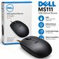Dell MS111 USB Wired Optical Mouse – Black, Plug-and-Play Computer Mouse for Desktop & Laptop
