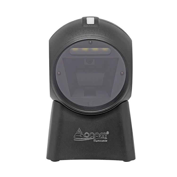 OCOM OCBS-T203 2D Barcode Scanner – USB Wired Barcode Reader, Black, 5V 0.26A, POS & Inventory