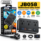 JOKADE JB058 2500W Power Strip – 3 Universal Outlets, 3 USB-A + USB-C, 18W USB Charging, 1.5m Cable, EU Plug