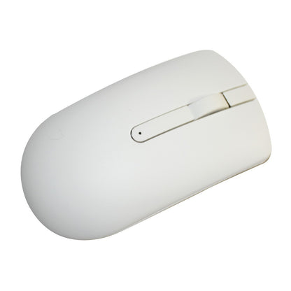 lebbuy Dell KM636 wireless mouse in white with a minimalist design and central scroll wheel