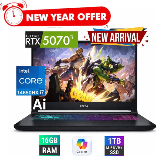 MSI Katana 15HX Gaming Laptop (B14WGK-293US) - i7-14650HX | 16GB RAM | 1TB SSD | RTX 5070 8GB | 15.6 QHD 165Hz | Win11
