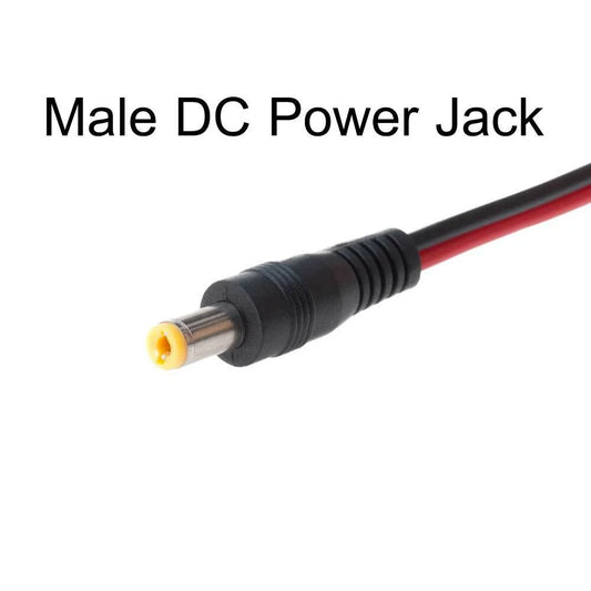 DC Power Cable Male Connector 5.5×2.1mm Center Positive for CCTV Security Cameras