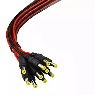 DC Power Cable Male Connector 5.5×2.1mm Center Positive for CCTV Security Cameras