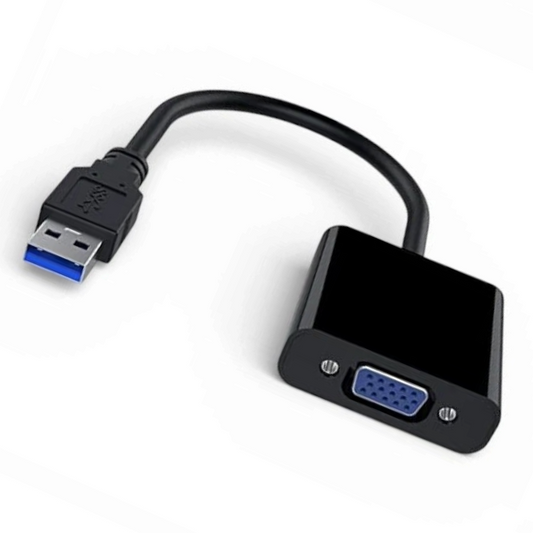 lebbuy USB 3.0 to VGA adapter cable for 1080P external display, featuring a black connector and blue USB port.